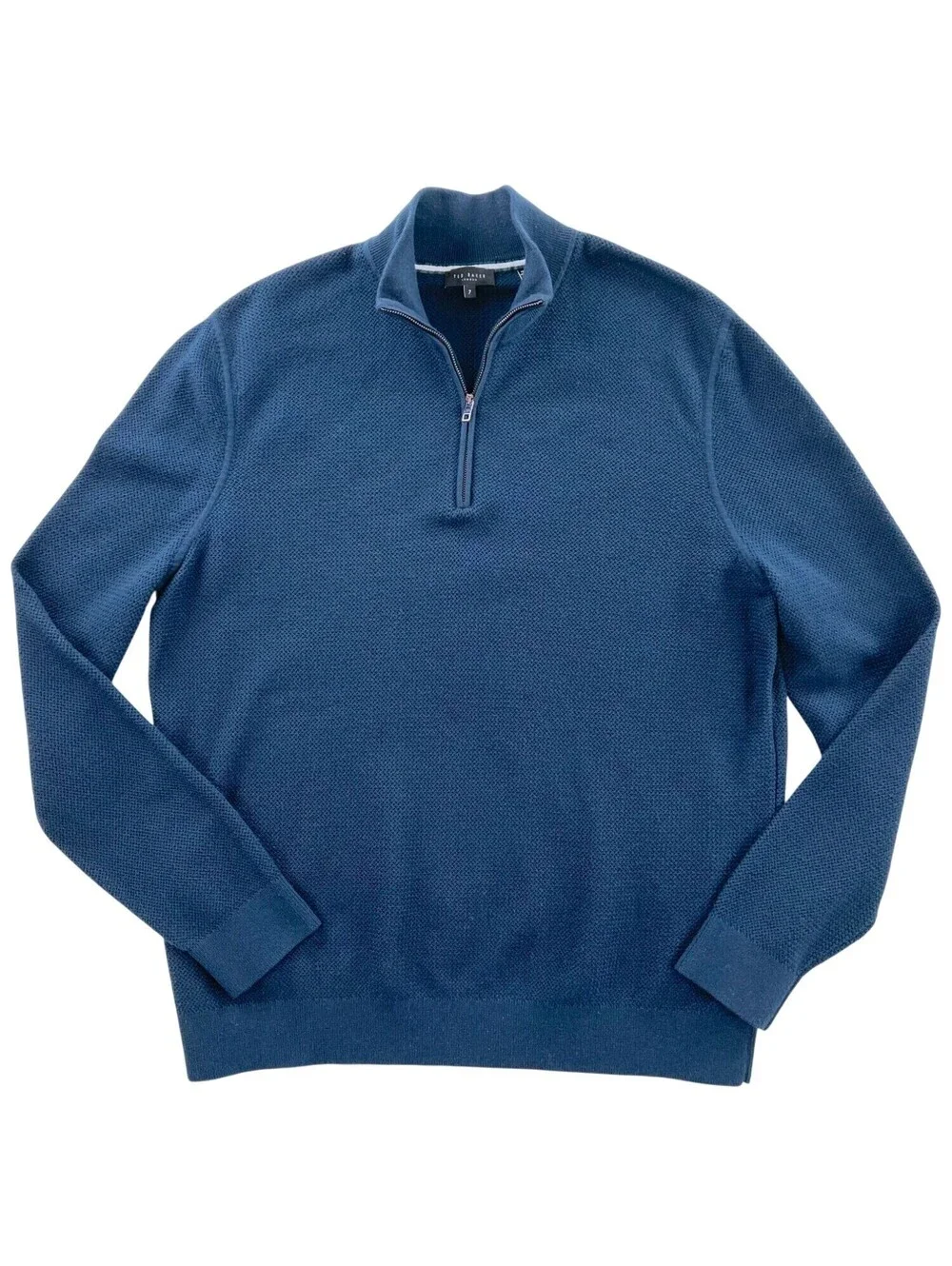 Ted Baker Meaddo Navy Blue 1/4 Zip Sweater Size 7 / 3XL